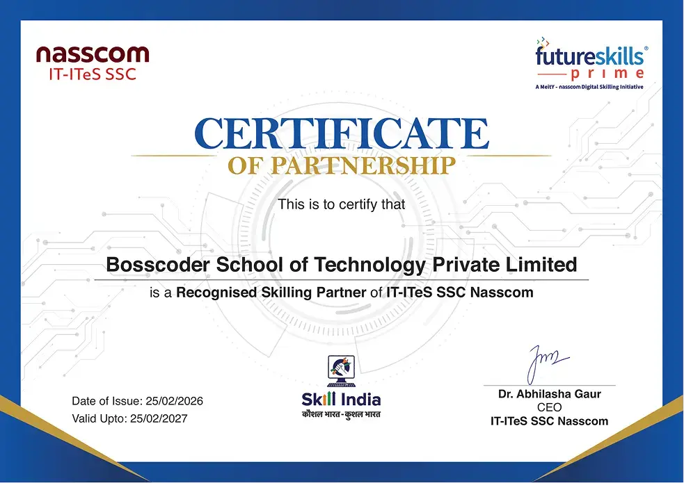 NASSCOM Certificate of Partnership